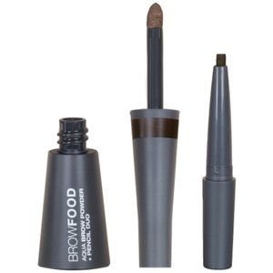 NIB BROWFOOD Aqua Brow Powder+Pencil Duo in Taupe